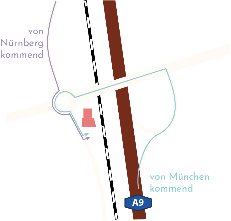 Reduzierte Karte mit Zufahrtserklärung